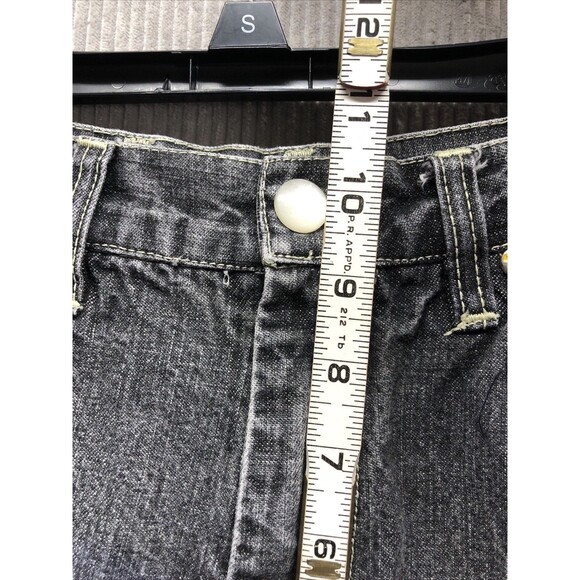 Mecca Boys Denim Bermuda Jean Shorts Size 10 Black Gray Distress - Picture 6 of 15